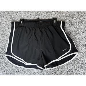 Nike Womens Running Shorts XL Black White Trim Dri-Fit Athletic NWT